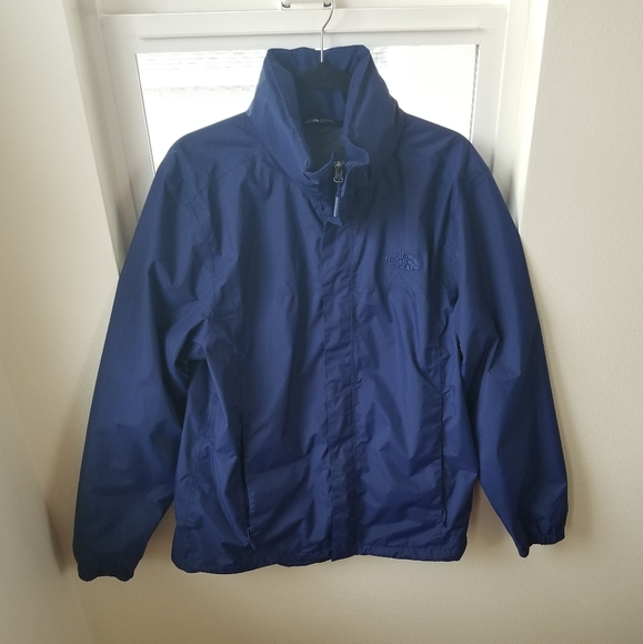 THE NORTH FACE "Resolve 2" Men's Rain Jacket, Blue - Size L - Picture 1 of 9
